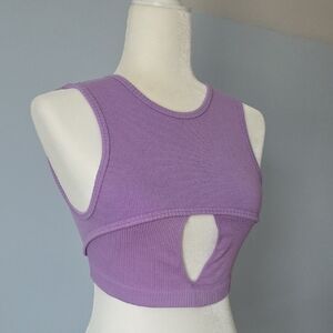 Urban Outfitters Purple Keyhole Crop Top